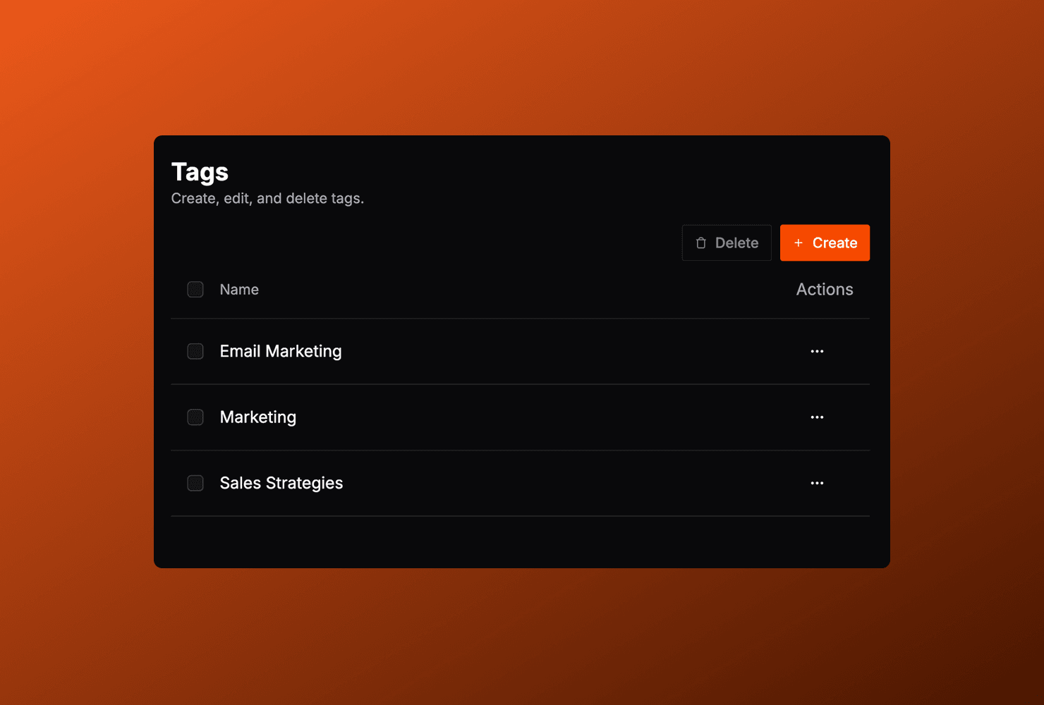 Tag Editor Preview
